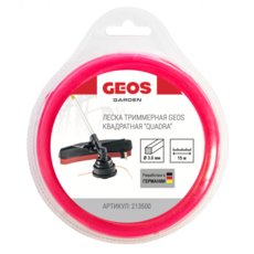 Леска триммерная GEOS квадратная Quadra 3.0мм, 15м